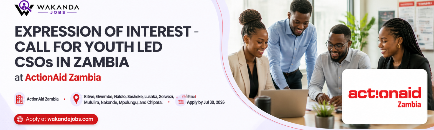 EXPRESSION OF INTEREST - CALL FOR YOUTH LED CSOs IN ZAMBIA