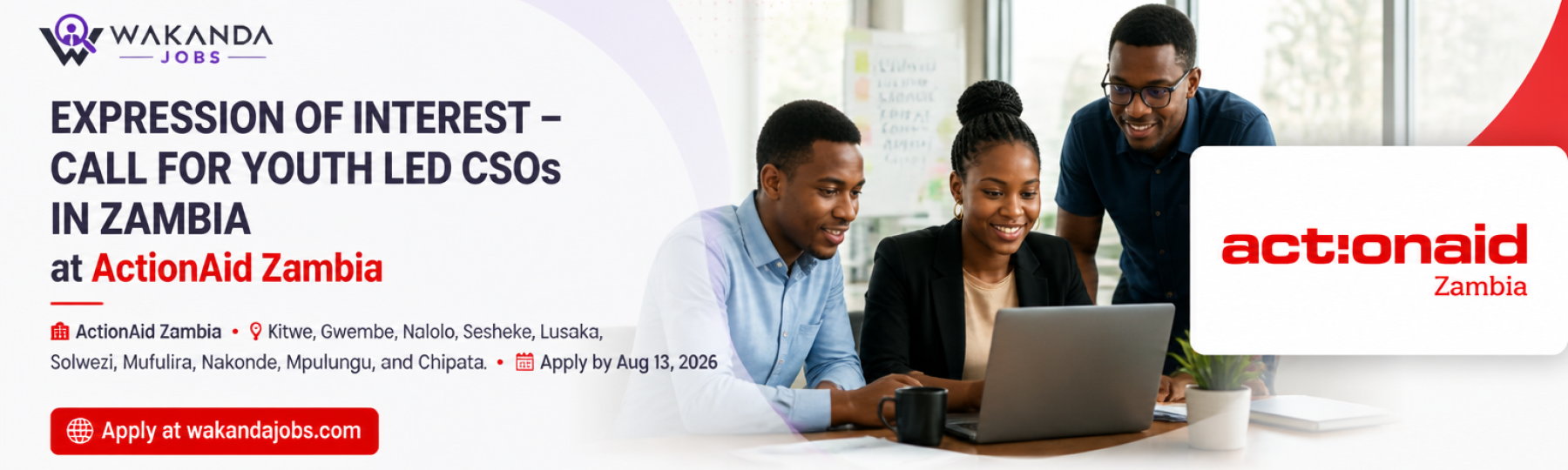 EXPRESSION OF INTEREST – CALL FOR YOUTH LED CSOs IN ZAMBIA