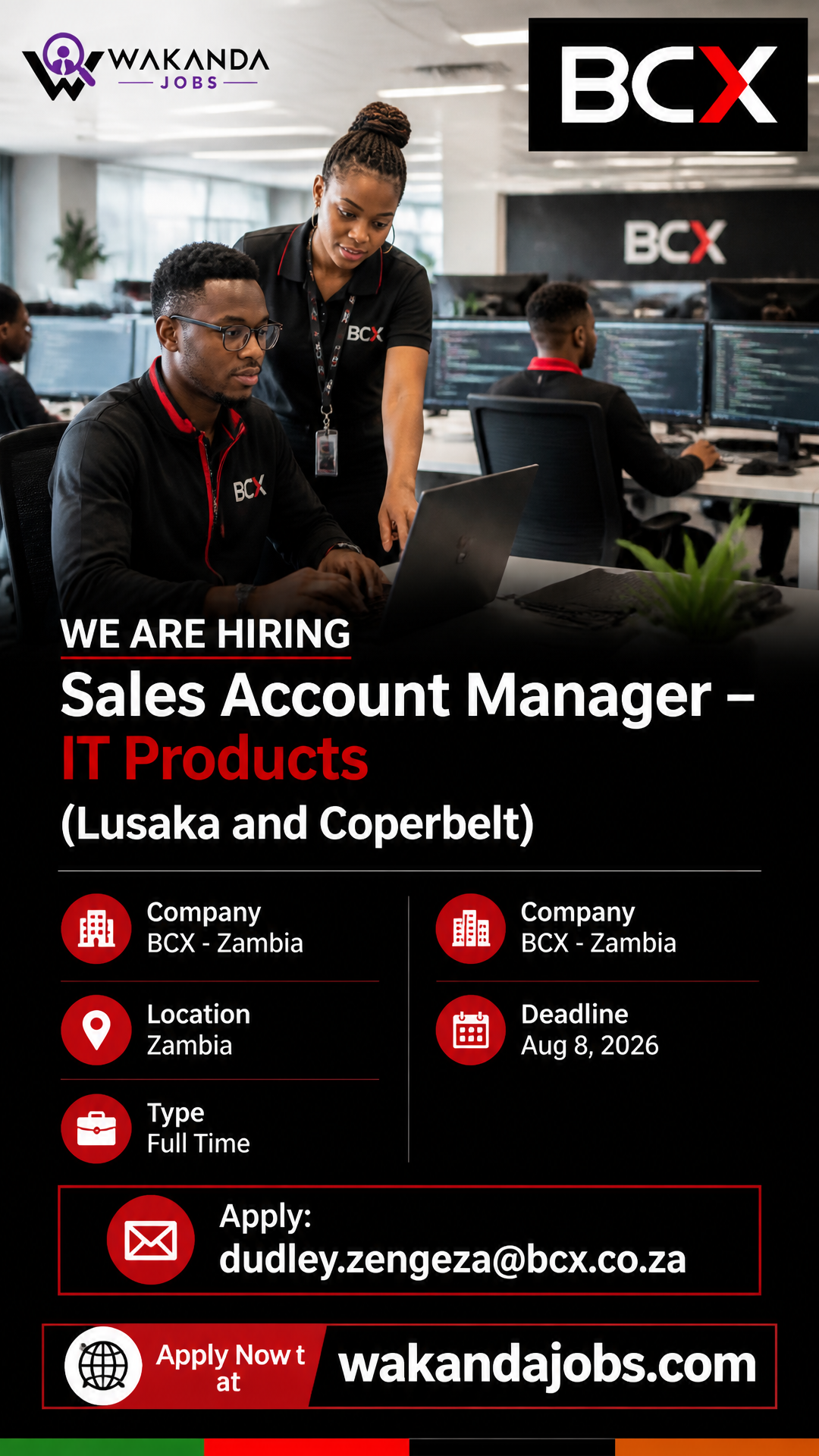Sales Account Manager – IT Products (Lusaka and Coperbelt)