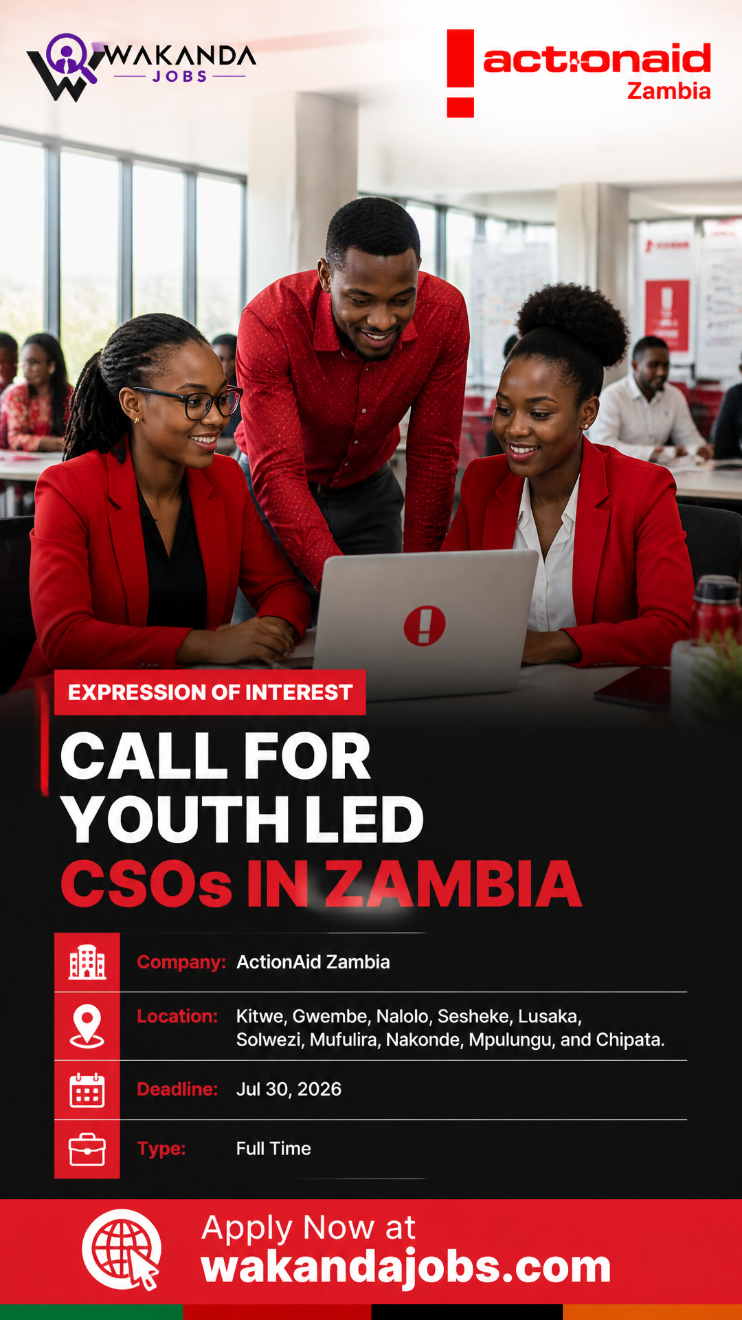 EXPRESSION OF INTEREST - CALL FOR YOUTH LED CSOs IN ZAMBIA