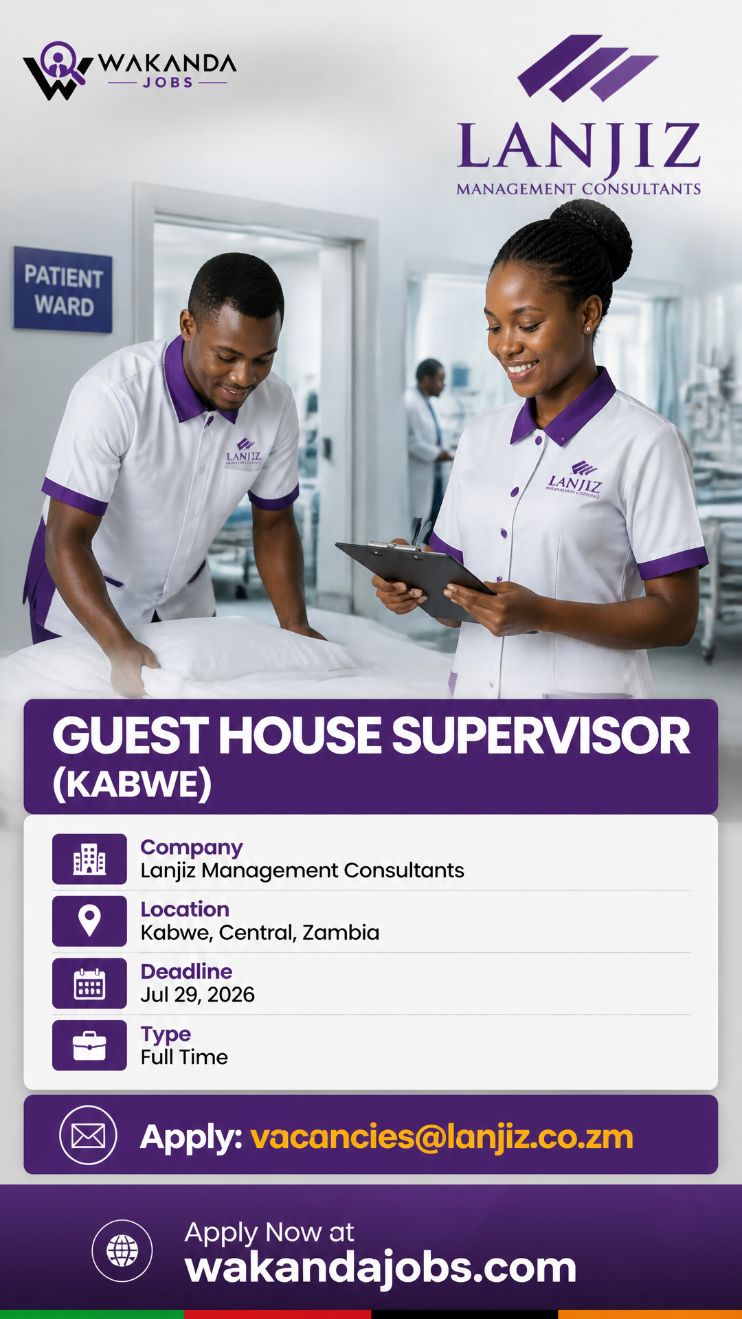 GUEST HOUSE SUPERVISOR (KABWE)