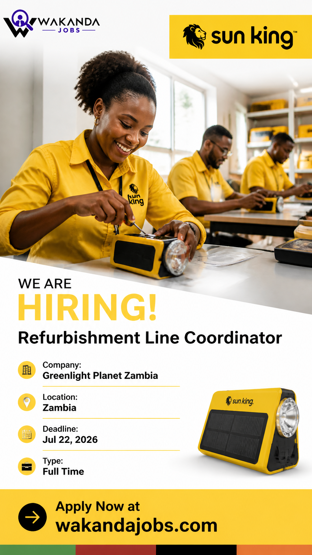 Refurbishment Line Coordinator